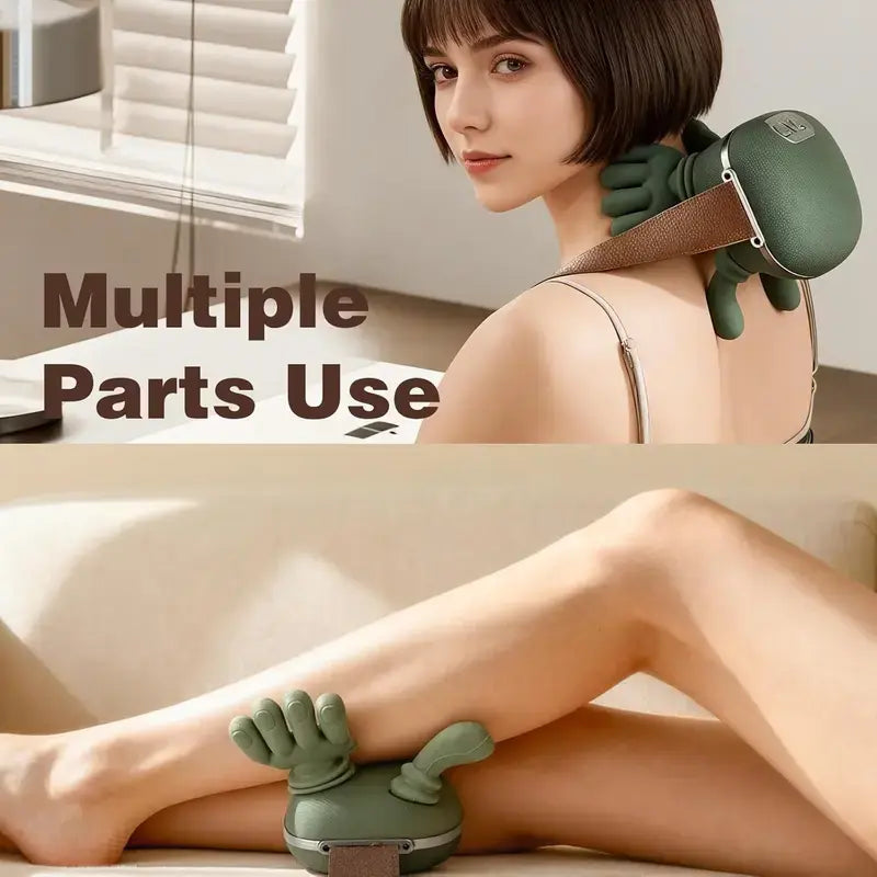 Revolutionary Electric Bionic Hand Massager - 3D Kneading & Heating for Ultimate Neck and Shoulder Relief, Portable & Rechargeable with Adjustable Speed Control