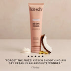 Kitsch Smoothing Air Dry Cream with Castor Oil - Vegan & Cruelty-Free Formula for Frizz-Free Styling - 5 Fl Oz / 148 Ml