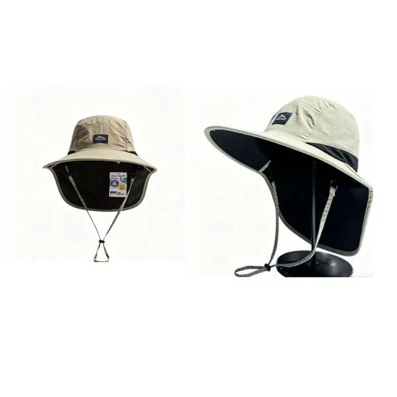 Ultimate Unisex Breathable Sun Hat for Parents and Kids - Wide Brim with Neck Flap for UV Protection, Perfect for Hiking and Camping