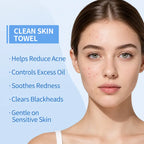 Ultra-Soft Disposable Clean Face Towels - Hypoallergenic Plant Fiber Washcloths, 50 Sheets/Box, Non-Toxic & Durable for Sensitive Skin