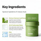 Holy Basil Bubble Deep Mask - Detoxifying Clay Mask with Sparkling Holy Basil & PHA for Pore Cleansing and Blackhead Removal, Korean Wash-Off Treatment for Clearer Skin, 90G