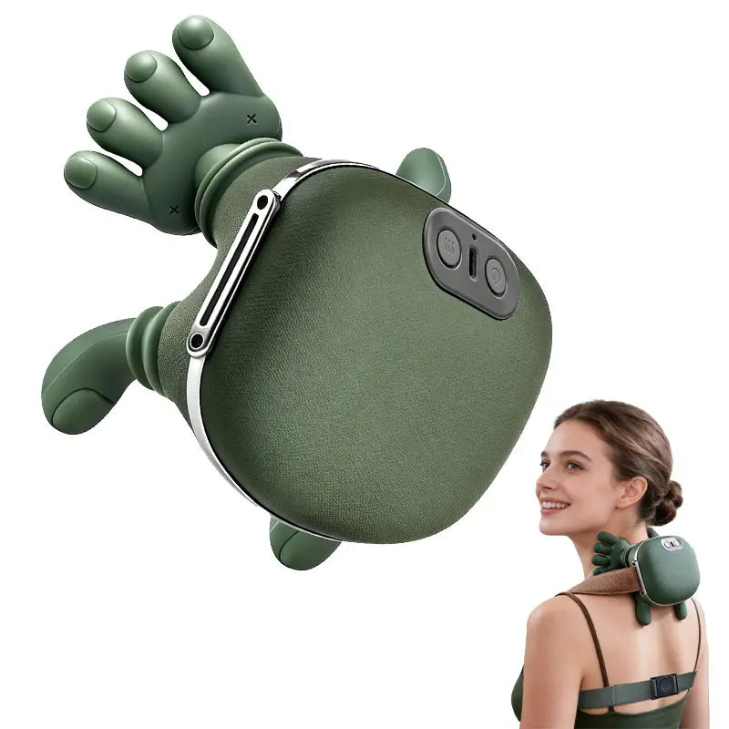 Revolutionary Electric Bionic Hand Massager - 3D Kneading & Heating for Ultimate Neck and Shoulder Relief, Portable & Rechargeable with Adjustable Speed Control