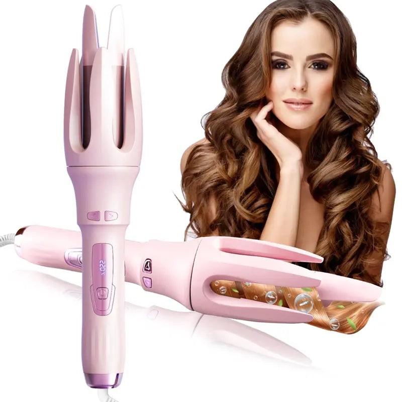 Revolutionary Automatic Hair Curler - 1.25" Styling Tool for Effortless Curls & Waves, Safe Anti-Scald Design, 4 Heat Settings, Quick Heating for Stunning Hairstyles
