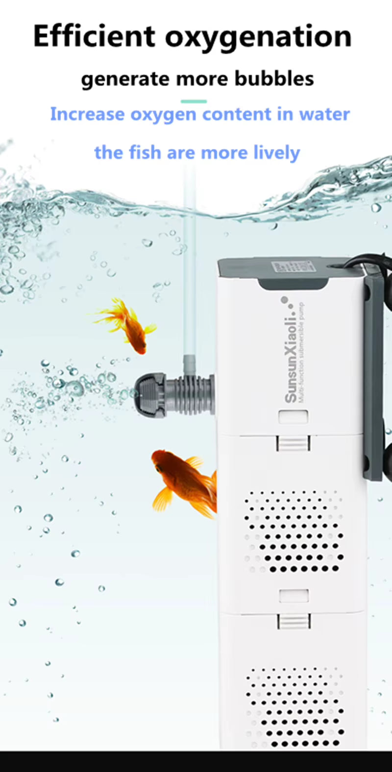 SUNSUN 3-in-1 Mini Aquarium Filter & Oxygen Purifier - Perfect for Fish Tanks!