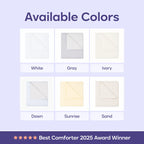 Mellow Sleep Cloudcool Cooling Comforter - Lightweight, Breathable, Dual-Sided Silk & Soft Knit for Instant Cool Relief