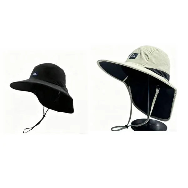Ultimate Unisex Breathable Sun Hat for Parents and Kids - Wide Brim with Neck Flap for UV Protection, Perfect for Hiking and Camping