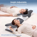 Vipfree Pro 2.0 Cooling Memory Neck Pillow, Adjustable Ergonomic Memory Foam Neck Pillows, Cervical Support