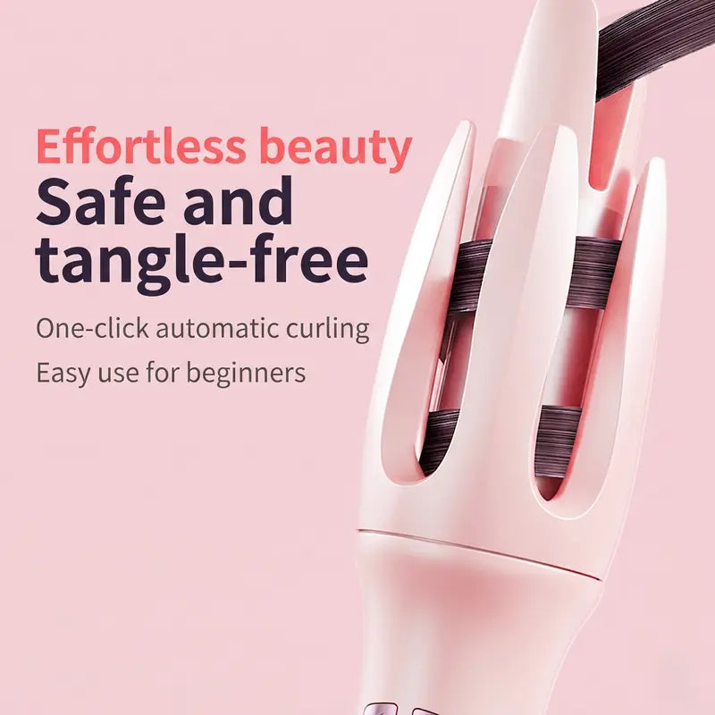 Revolutionary Automatic Hair Curler - 1.25" Styling Tool for Effortless Curls & Waves, Safe Anti-Scald Design, 4 Heat Settings, Quick Heating for Stunning Hairstyles