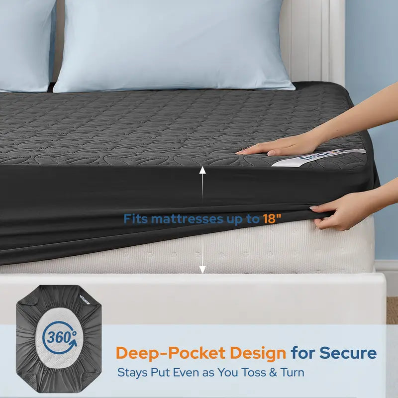 Transform Your Sleep with the BEDLORE Big Copper Coin Pattern Waterproof Mattress Protector – Soft, Dirt-Proof Fabric & Deep Pocket Fit for Ultimate Comfort!