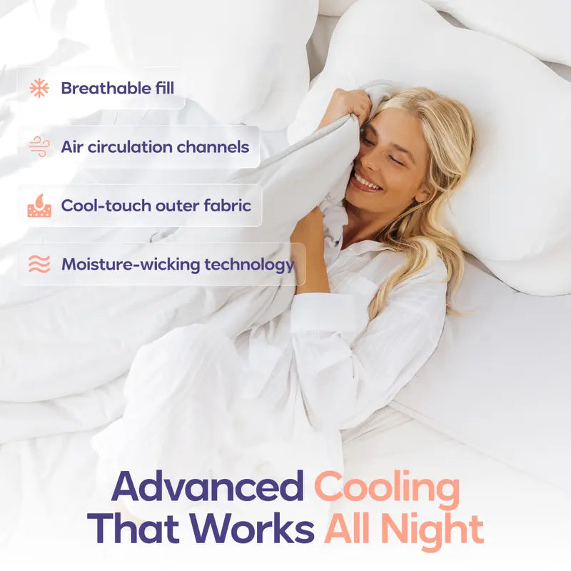 Mellow Sleep Cloudcool Cooling Comforter - Lightweight, Breathable, Dual-Sided Silk & Soft Knit for Instant Cool Relief