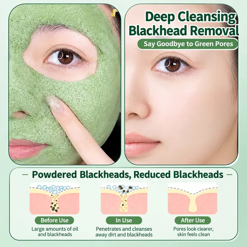 Holy Basil Bubble Deep Mask - Detoxifying Clay Mask with Sparkling Holy Basil & PHA for Pore Cleansing and Blackhead Removal, Korean Wash-Off Treatment for Clearer Skin, 90G