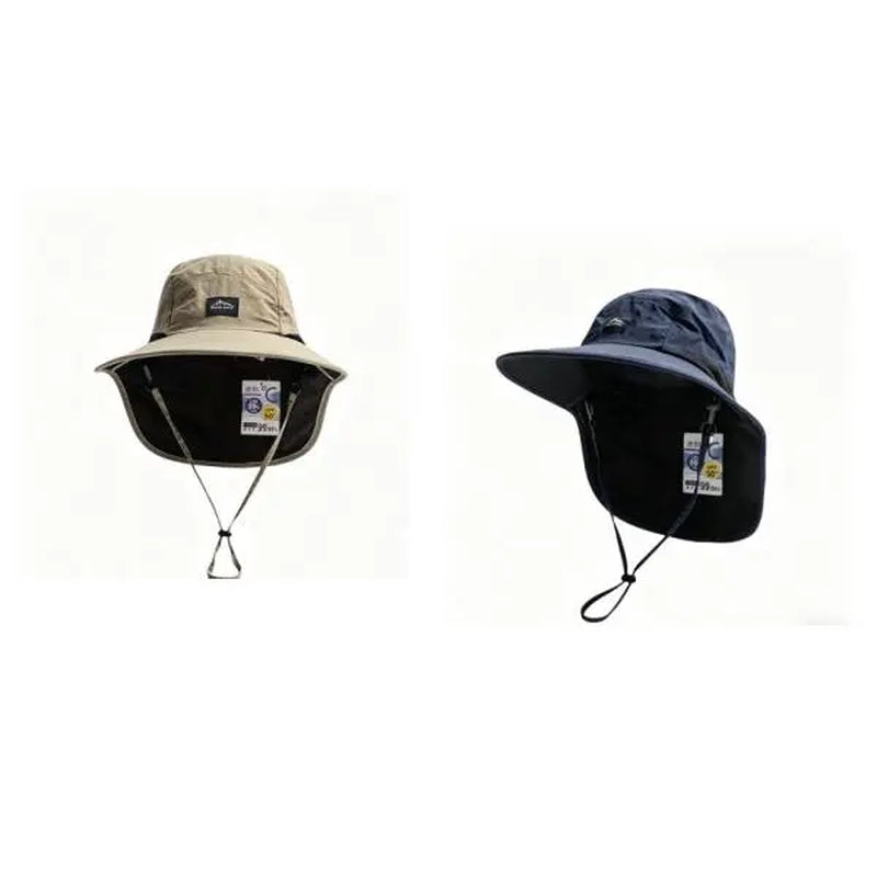 Ultimate Unisex Breathable Sun Hat for Parents and Kids - Wide Brim with Neck Flap for UV Protection, Perfect for Hiking and Camping