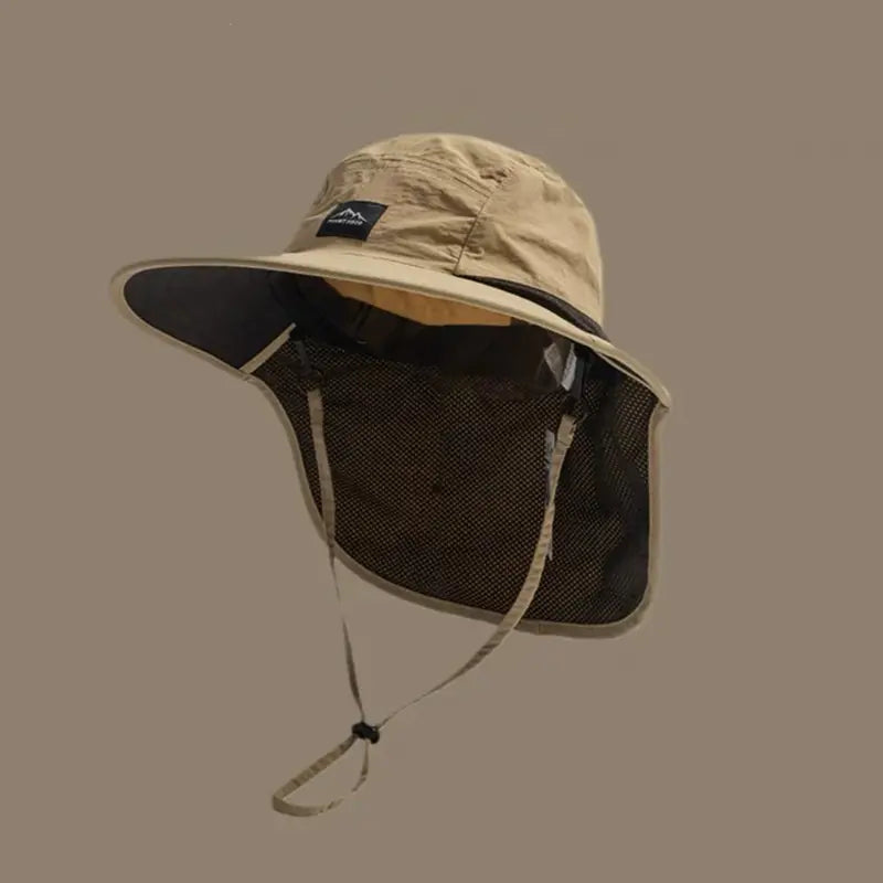 Ultimate Unisex Breathable Sun Hat for Parents and Kids - Wide Brim with Neck Flap for UV Protection, Perfect for Hiking and Camping
