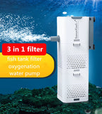 SUNSUN 3-in-1 Mini Aquarium Filter & Oxygen Purifier - Perfect for Fish Tanks!