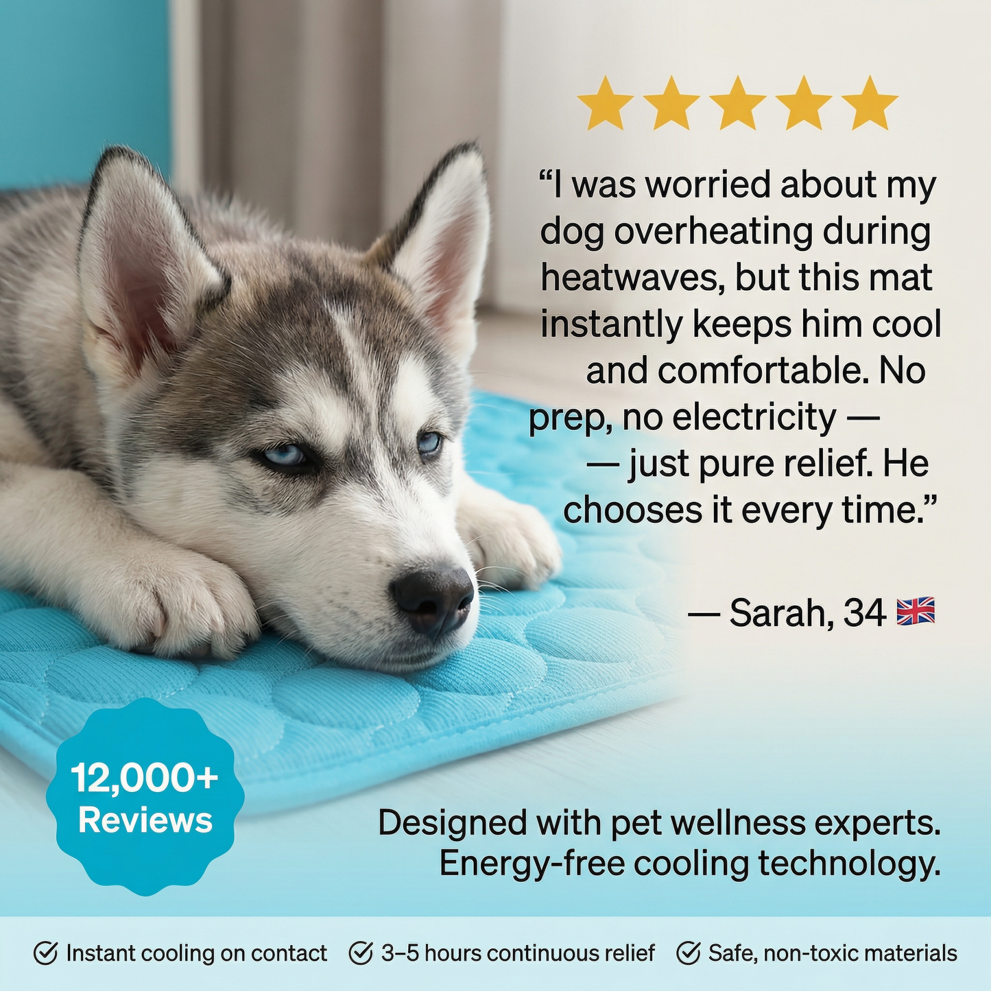 ChillPaws Self-Cooling Dog Mat - No Electricity Needed