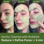 Holy Basil Bubble Deep Mask - Detoxifying Clay Mask with Sparkling Holy Basil & PHA for Pore Cleansing and Blackhead Removal, Korean Wash-Off Treatment for Clearer Skin, 90G