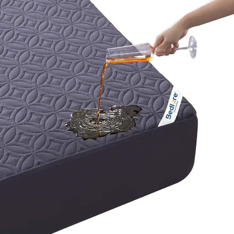 Transform Your Sleep with the BEDLORE Big Copper Coin Pattern Waterproof Mattress Protector – Soft, Dirt-Proof Fabric & Deep Pocket Fit for Ultimate Comfort!