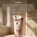 Kitsch Smoothing Air Dry Cream with Castor Oil - Vegan & Cruelty-Free Formula for Frizz-Free Styling - 5 Fl Oz / 148 Ml